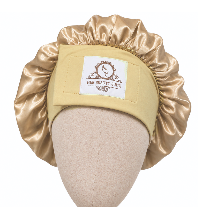 Adjustable Mulberry Silk Bonnet - Double layered  Non slip