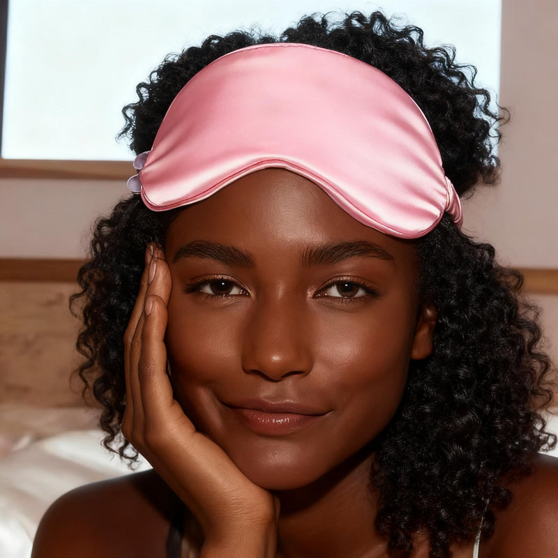 100% Mulberry Silk Bonnet Eye Mask for sleeping  + Hair Scrunchie gift Set bundle
