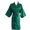 teal green satin robe