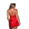 Too hot to handle Red Silky Satin Lace Lingerie Slip Dress