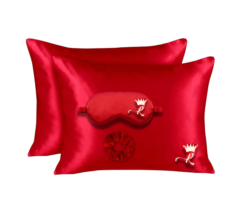 silky satin custom pillowcase set eye sleepmask