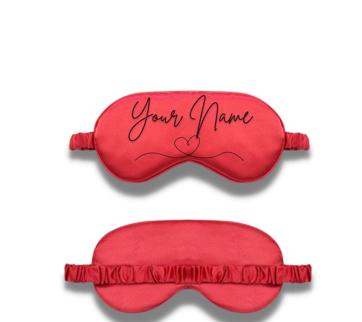 Red satin sleep mask with 