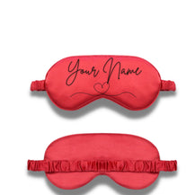 Red satin sleep mask with 