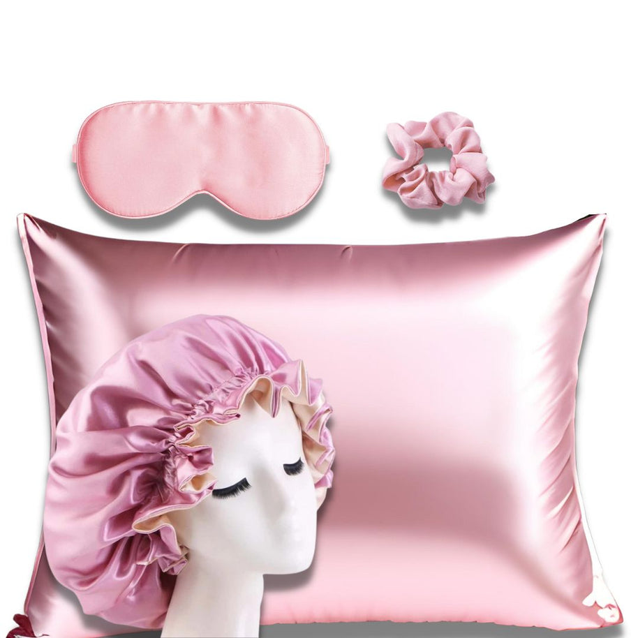 pink satin sleet set